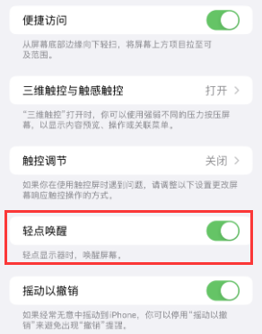 兴安苹果授权维修站分享iPhone轻点无法唤醒怎么办 